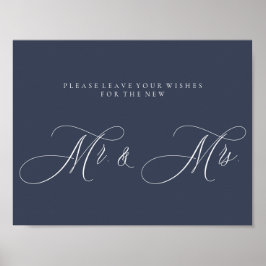 Navy Newly Weds Script Simple Mr en Mrs. Poster
