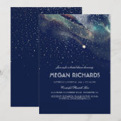 Navy Night Gold Shooting Star Vrijgezellenfeest Kaart (Voorkant / Achterkant)