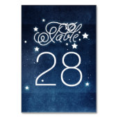 Navy Night Stars Wedding Kaart (Voorkant)