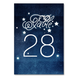 Navy Night Stars Wedding Kaart