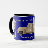 Navy Notenkraker met kleine militaire vrachtwagen Mok (Voorkant links)