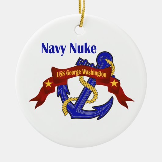 Navy Nuke USS George Washington Keramisch Ornament (Voorkant)