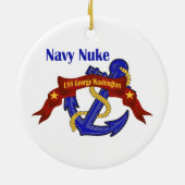 Navy Nuke USS George Washington Keramisch Ornament (Achterkant)