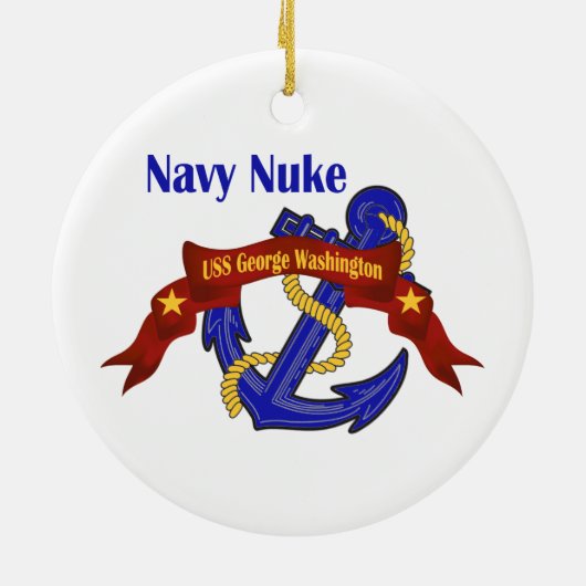 Navy Nuke USS George Washington Keramisch Ornament (Achterkant)