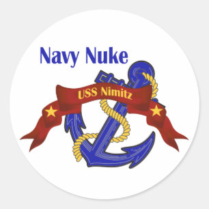 Navy Nuke ~ USS Nimitz Ronde Sticker