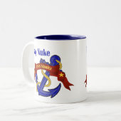 Navy Nuke ~ USS Nimitz Tweekleurige Koffiemok (Voorkant links)