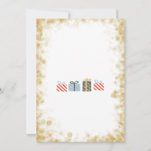 Navy Nutcracker Winter Birthday Boy Invitation Kaart (Achterkant)