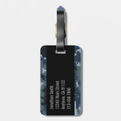 Navy NWU Camouflage Bagagelabel (Achterkant verticaal)