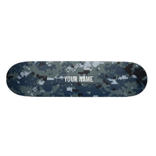 Navy NWU Camouflage Skateboard