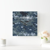 Navy NWU Camouflage  Vierkante Klok (Huis)