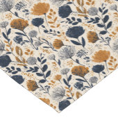 Navy & Ochre Botanical Table Runner Korte Tafelloper (Hoek)