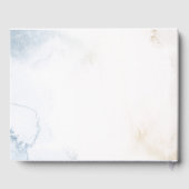 Navy Octopus Beach Waterverven Nautische bruiloft Gastenboek (Achterkant)