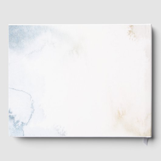 Navy Octopus Beach Waterverven Nautische bruiloft Gastenboek (Achterkant)