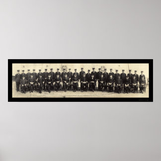 Navy Officers aan boord WWI Foto 1918 Poster