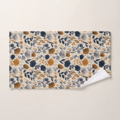 Navy & Oker Botanische Handdoek (Handdoek)