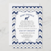 Navy olifant BOY baby bestrooi met schattig gedich Kaart (Voorkant)