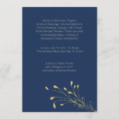 Navy Olijfblad 3 begrafenisherdenkingsprogramma Programmakaart (Achterkant)