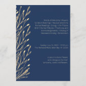 Navy Olive Leaf 2 begrafenisherdenkingsprogramma Programmakaart (Achterkant)