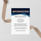 Navy Ombre Sky met Bronze Sterren Bruiloft Informatiekaartje
