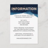 Navy Ombre Sky met Bronze Sterren Bruiloft Informatiekaartje (Voorkant)