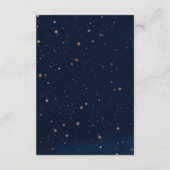 Navy Ombre Sky met Bronze Sterren Bruiloft Informatiekaartje (Achterkant)