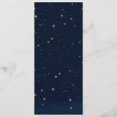 Navy Ombre Sky met Bronze Sterren Bruiloft Programmakaart (Achterkant)