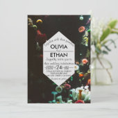 Navy onder het Zee Koraalriffen Summer Wedding Kaart (Staand voorkant)