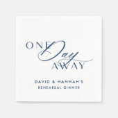 Navy One Day Away servetten voor repetitie diner (Voorkant)