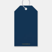 Navy op gouden afstudeerfeest cadeau cadeaulabel (Achterkant)
