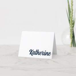 NAVY, ORANJE Auburn, Alabama gepersonaliseerde Kaa Bedankkaart