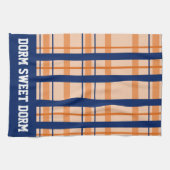 Navy Oranje Pset College Team Cool Dorm School Theedoek (Horizontaal)