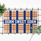 Navy Oranje Pset Cool Fun Dorm School Home Deurmat