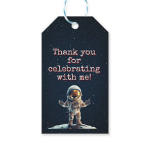 Navy Outer Space Gift Label