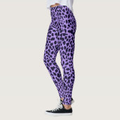 Navy Paarse Leopard Print Leggings (Links)