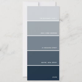 Navy Paint Swatch Nieuw adres aankondiging