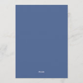 Navy Painterly Blossom Wedding Kaart (Achterkant)