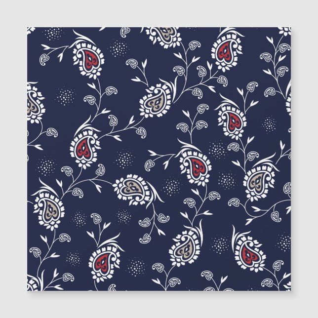 Navy Paisley: Elegant patroonontwerp. (Voorkant)