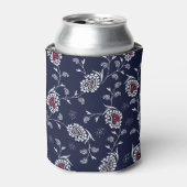 Navy Paisley: Elegant patroonontwerp. Blikjeskoeler (Blikje Voorkant)