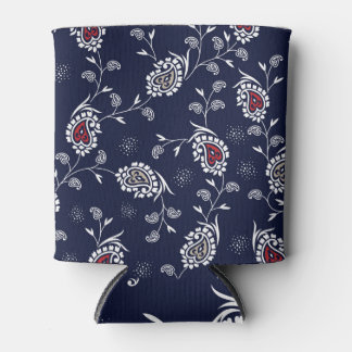 Navy Paisley: Elegant patroonontwerp. Blikjeskoeler