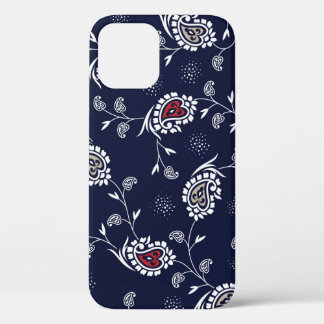 Navy Paisley: Elegant patroonontwerp. Case-Mate iPhone Case