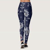 Navy Paisley: Elegant patroonontwerp. Leggings (Achterkant)