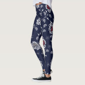 Navy Paisley: Elegant patroonontwerp. Leggings (Links)
