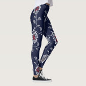 Navy Paisley: Elegant patroonontwerp. Leggings (Rechts)