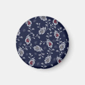 Navy Paisley: Elegant patroonontwerp. Magneet (Voorkant)