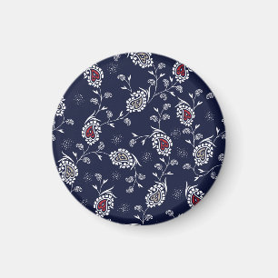 Navy Paisley: Elegant patroonontwerp. Magneet
