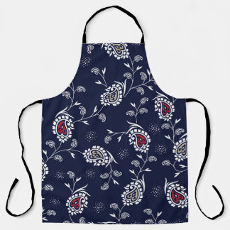 Navy Paisley: Elegant patroonontwerp. Schort