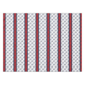 Navy Paisley Over Patriotic Stripes Tafelkleed (Voorkant (Horizontaal))