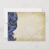 Navy Paisley Peacock Bedankt voor je foto (Achterkant)