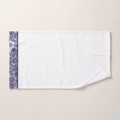 Navy Paisley White Towel Set Bad Handdoek (Handdoek)
