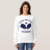 Navy Palm Springs Pickleball Sweatshirt (Voorkant volledig)